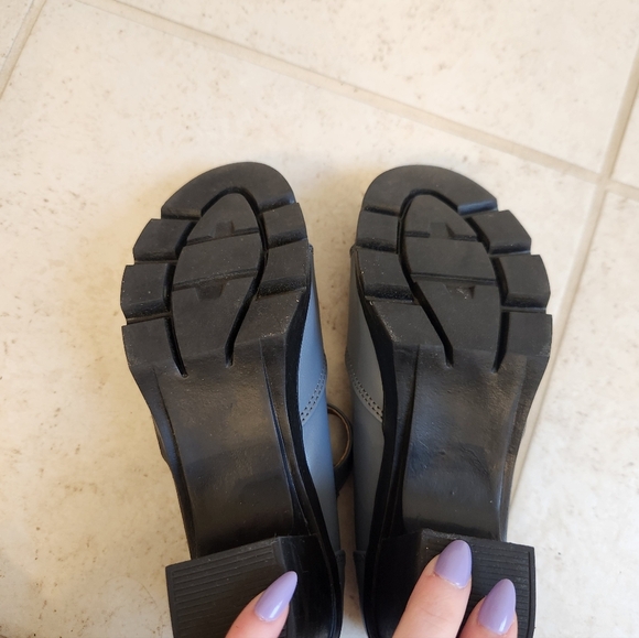 DADAWEN Womens Blue T-Strap Platform Mid-Heel Square Toe Oxfords Dress Shoes 6.5 - Picture 6 of 7